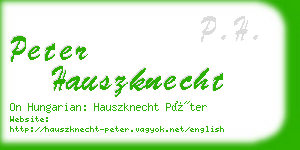 peter hauszknecht business card